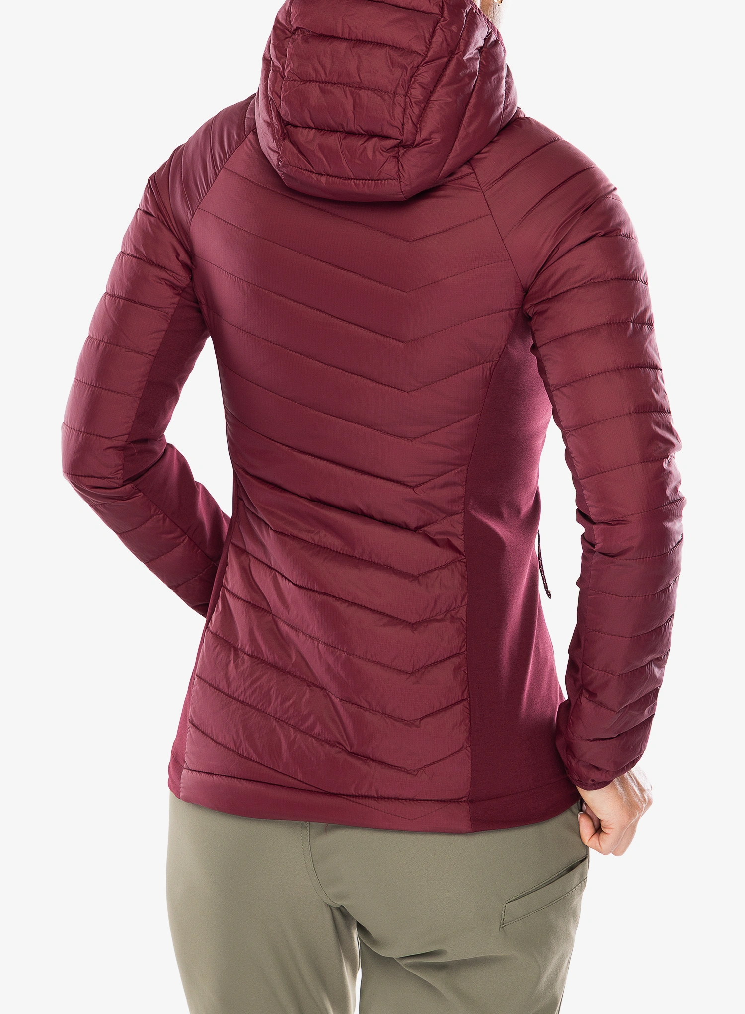 Columbia Powder Pass II Hybrid Hooded Jacket Női kabát - rich wine
