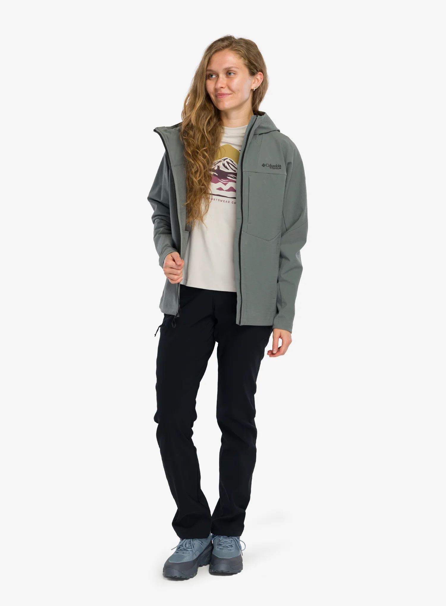 Columbia Tennent Mountain Hooded Softshell Női kabát - sedona sage