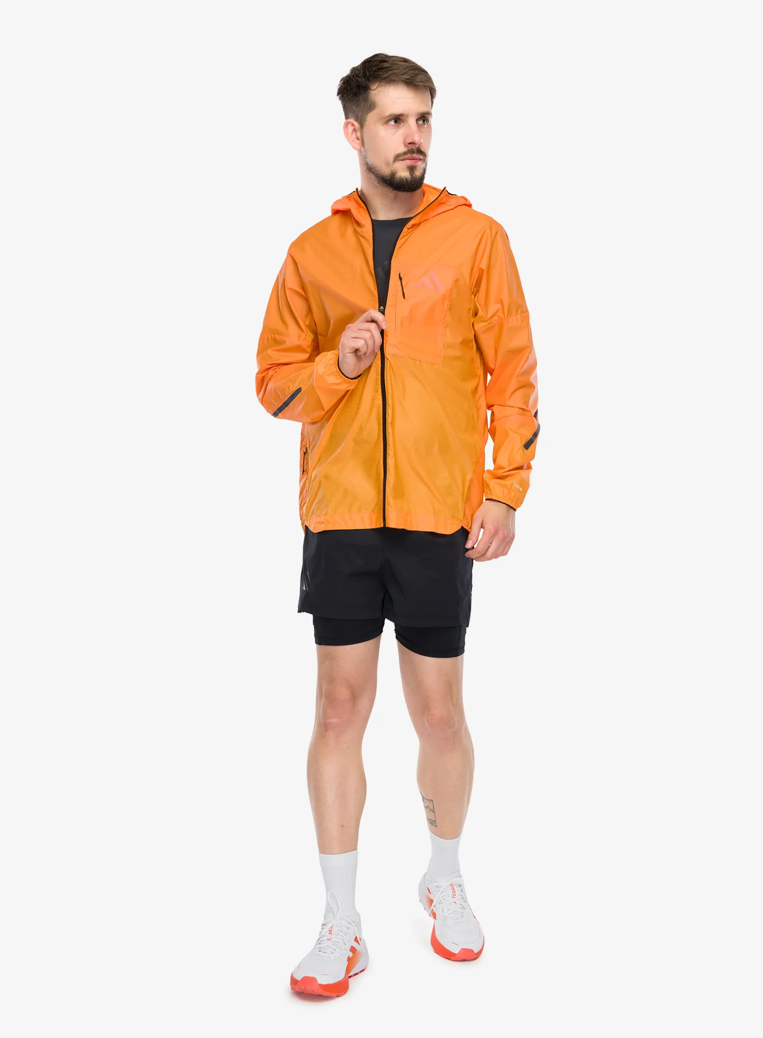adidas TERREX Xperior CLIMA365 Light Windweave Jacket Futódzseki - impact orange/pure tangerine