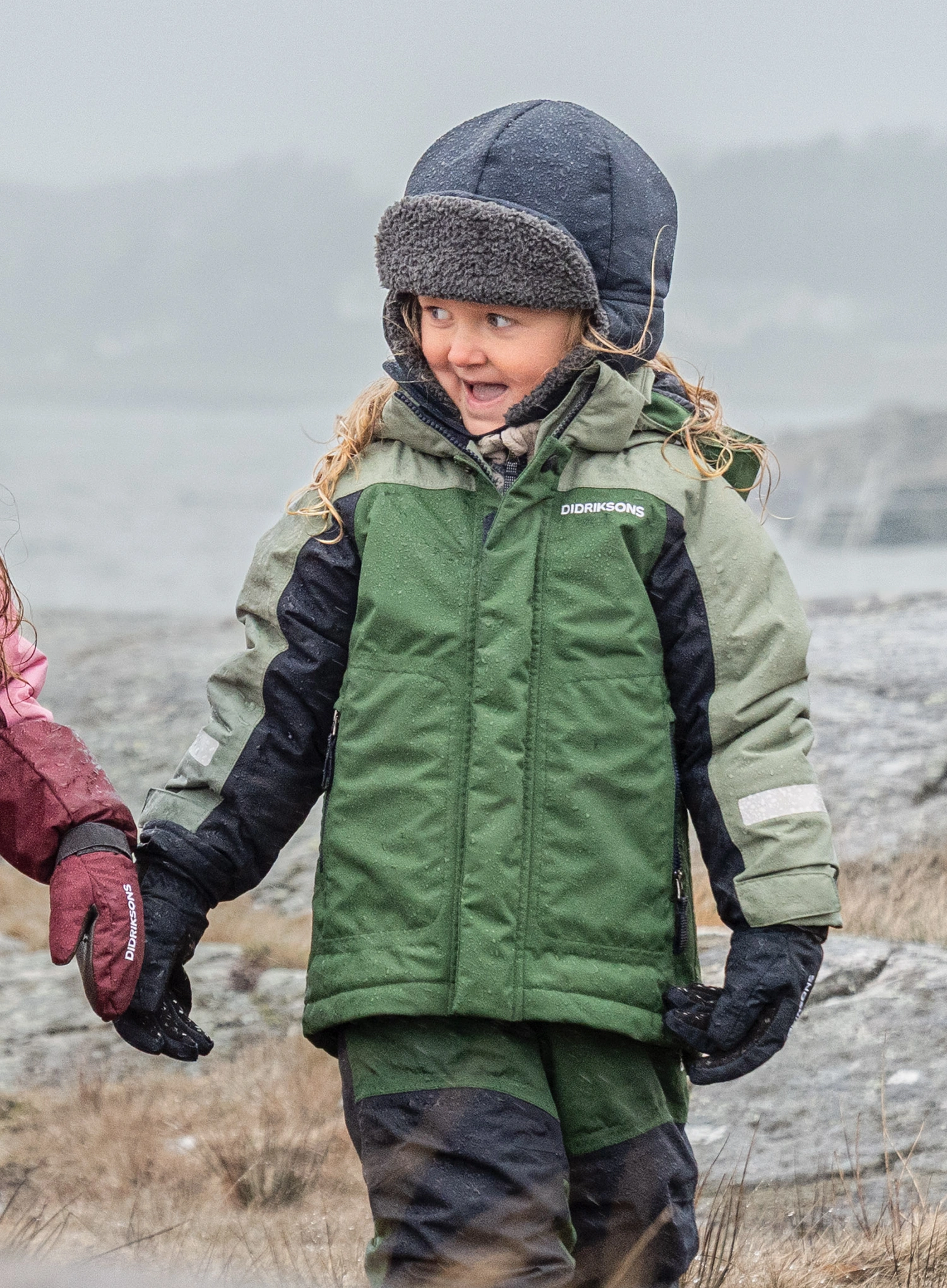 Didriksons Neptun Jacket 4 Gyerekkabát - pine green