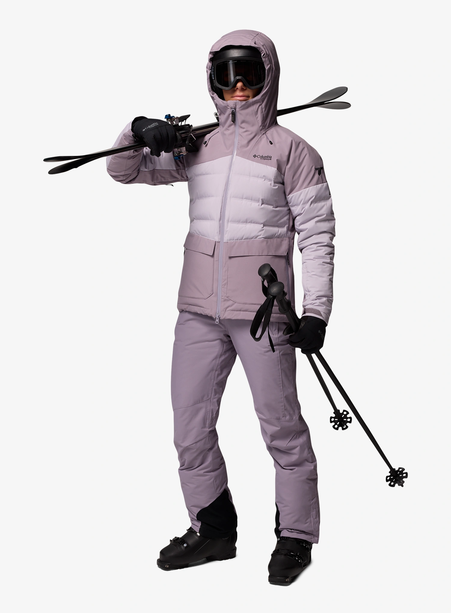 Columbia Glacier Ridge Down Jacket Női sídzseki - shale purple/lavender pearl