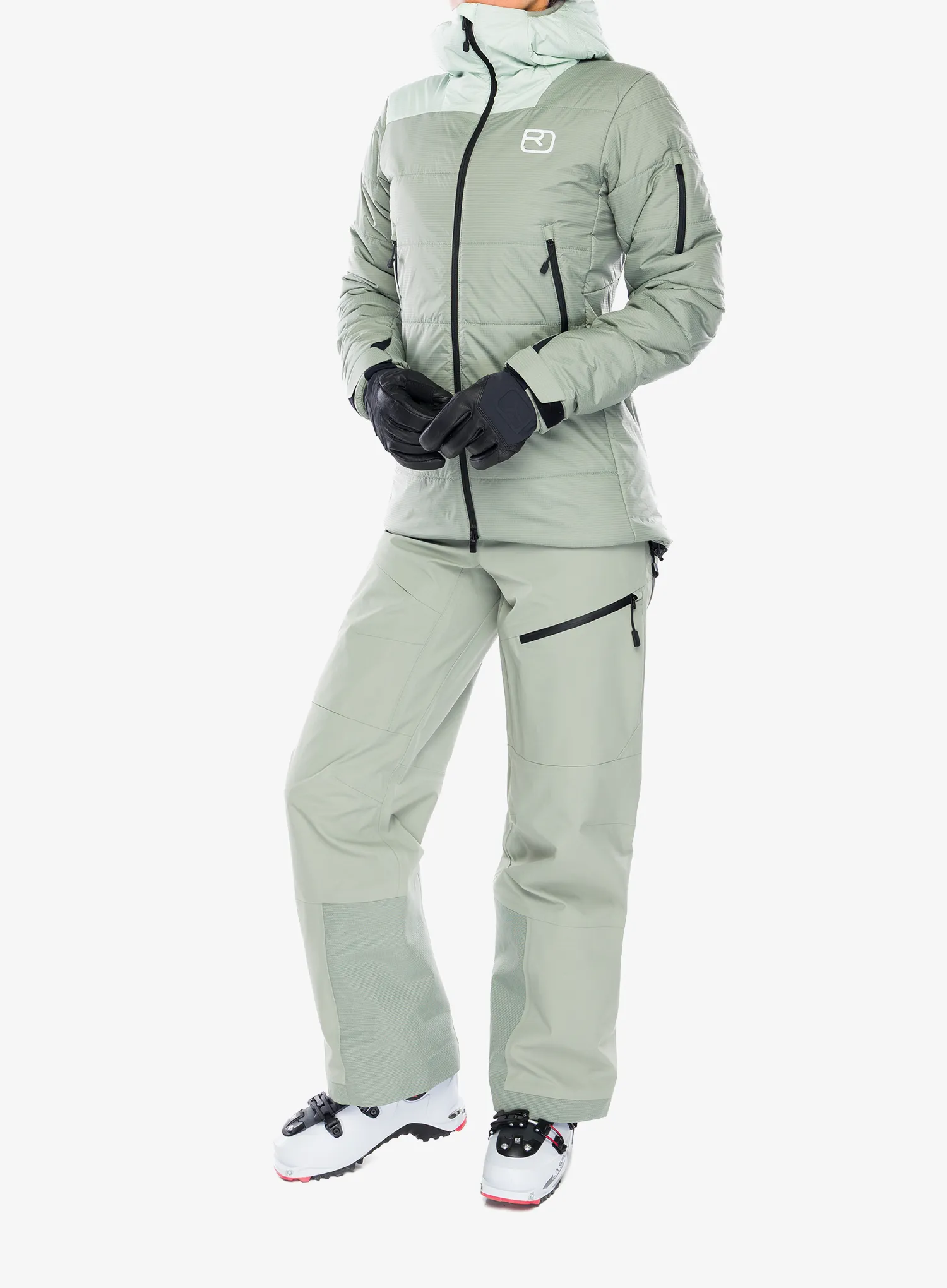 Ortovox Swisswool Zinal Jacket Női sídzseki - green sage