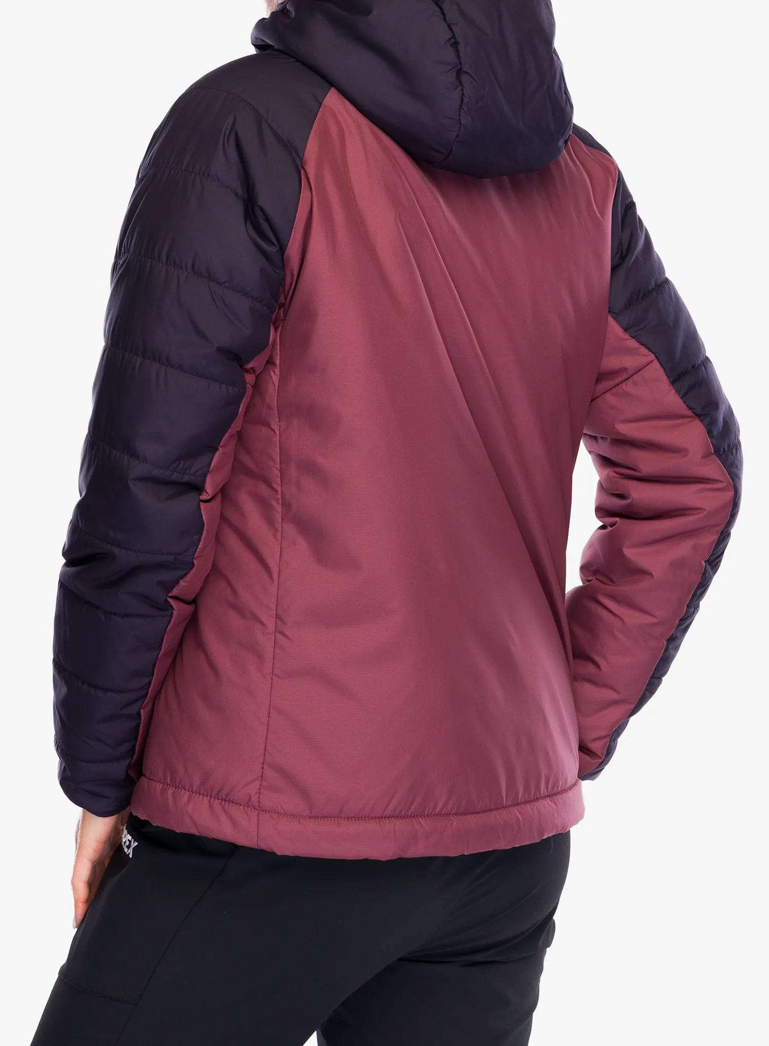 adidas TERREX Multi Synthetic Insulated Hooded Jacket Női bélelt kabát - aurora black/quiet crimson
