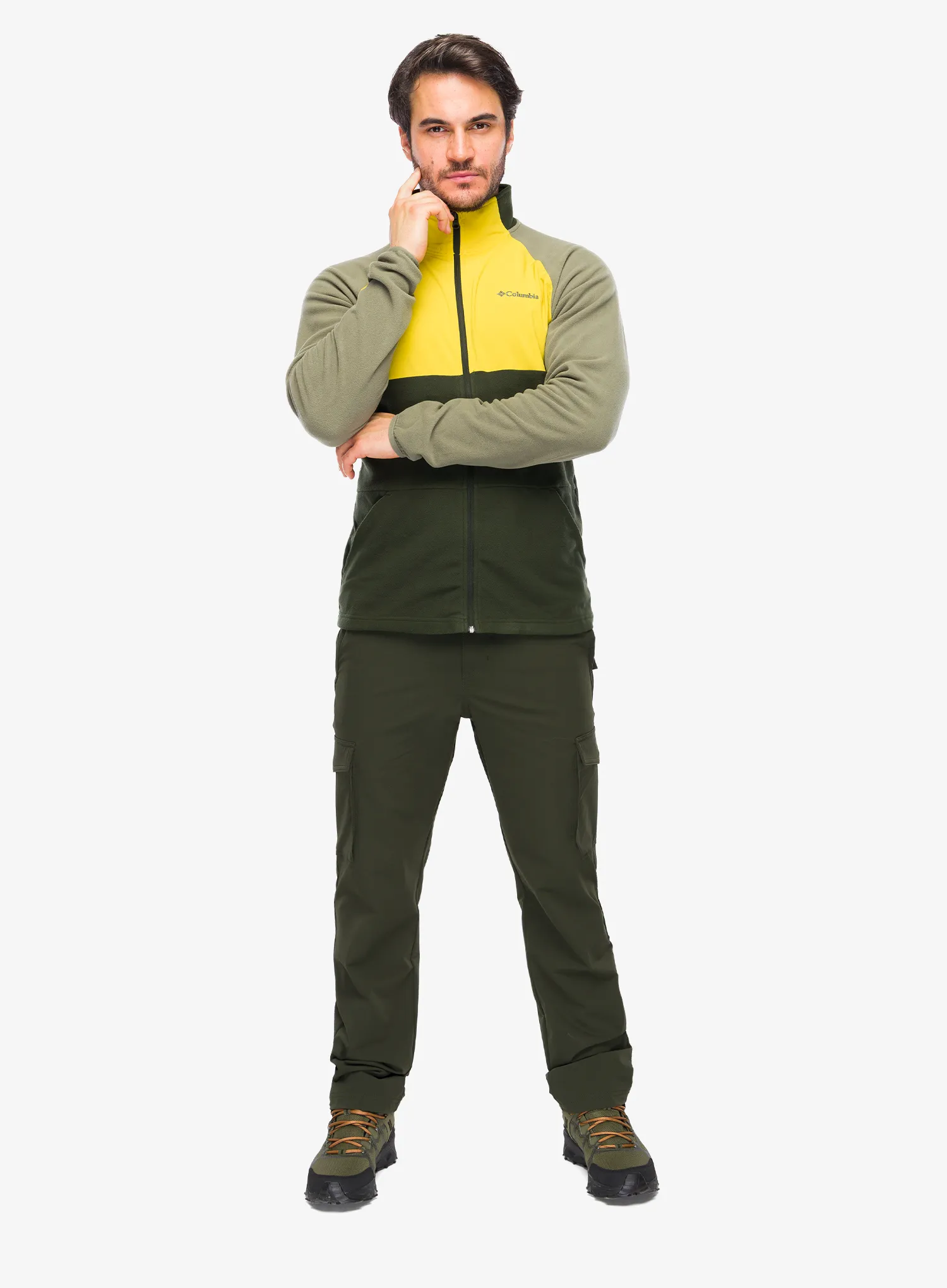 Columbia Vital Valley LW Fleece Polárdzseki - stone green/greenscape/a.moss