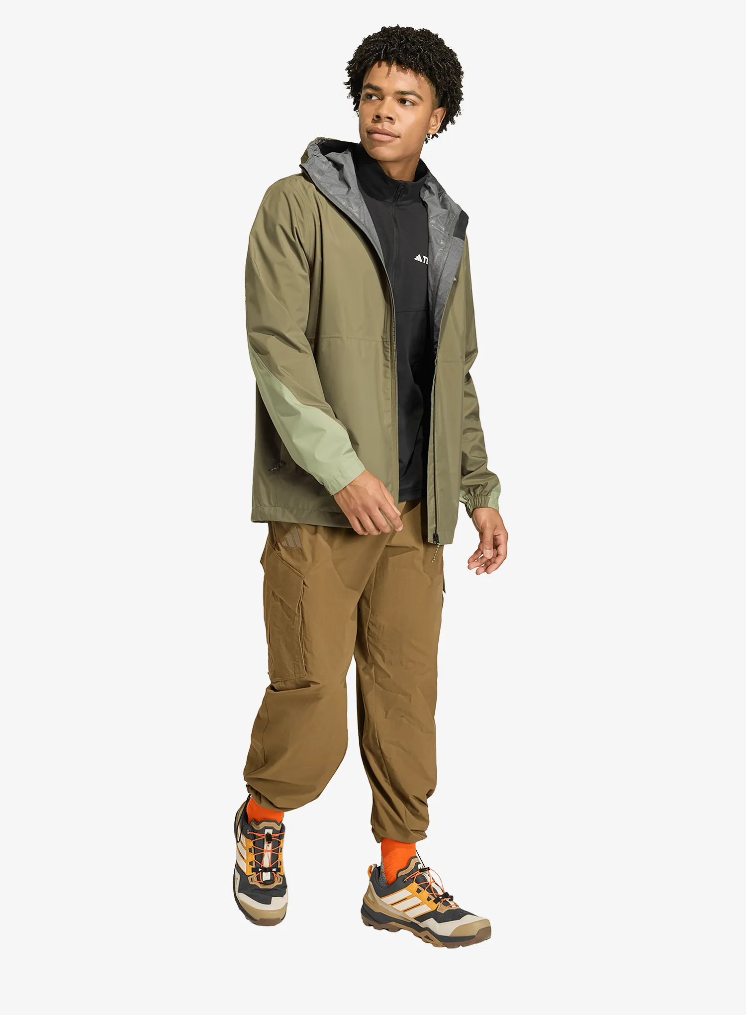 adidas TERREX Multi 2.5l Climaproof Rain Jacket Esőkabát - olive strata/tent green
