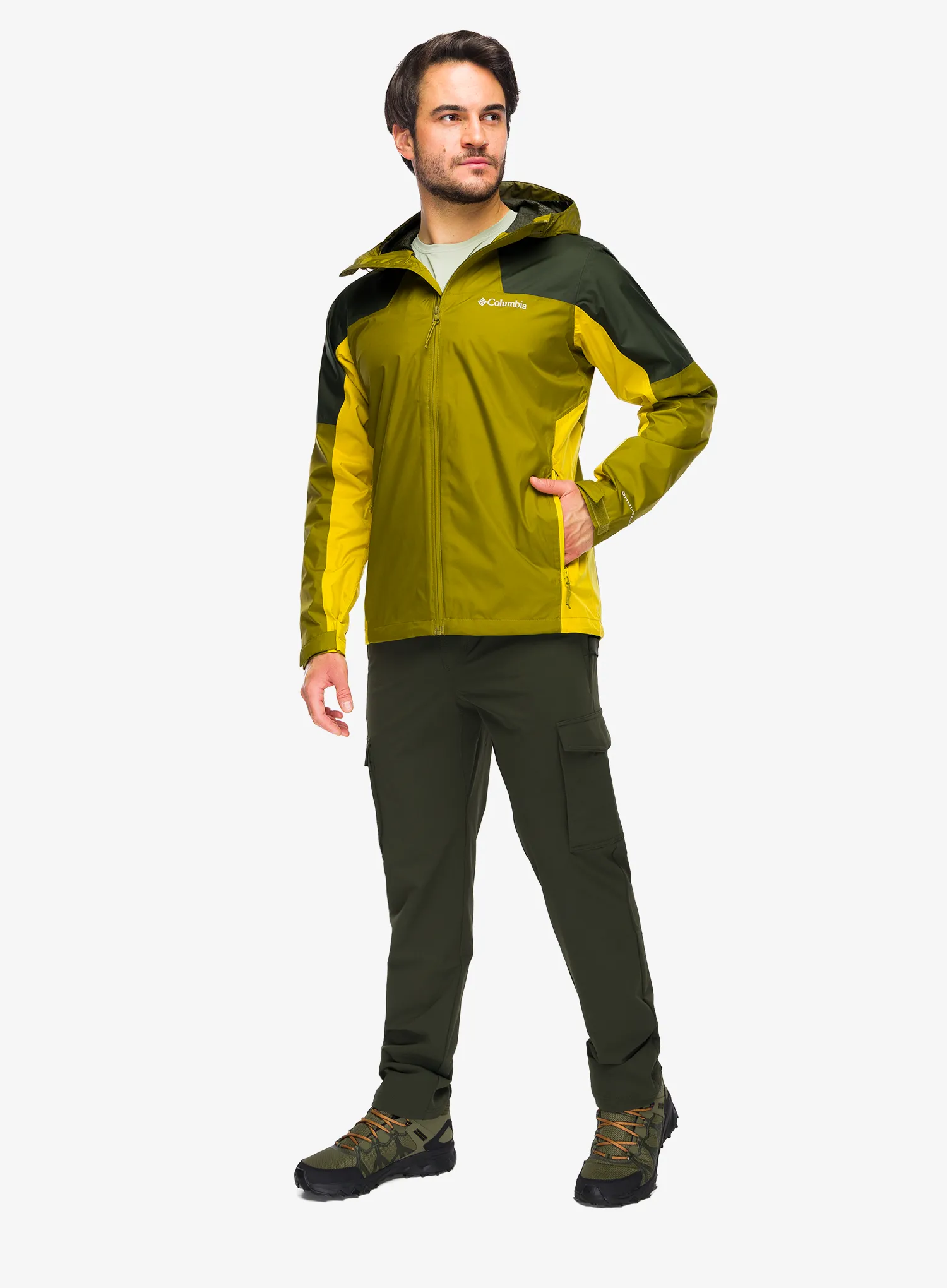 Columbia Inner Limits III Jacket Esőkabát - mossy green/greenscape/a.moss
