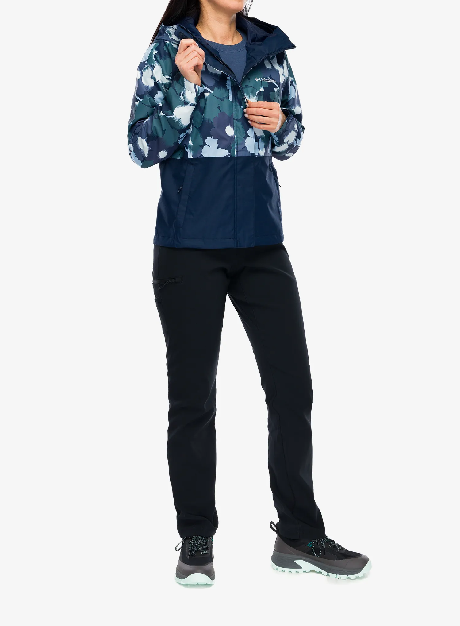 Columbia Hikebound Printed Jacket Női esőkabát - collegiate navy/coll navy