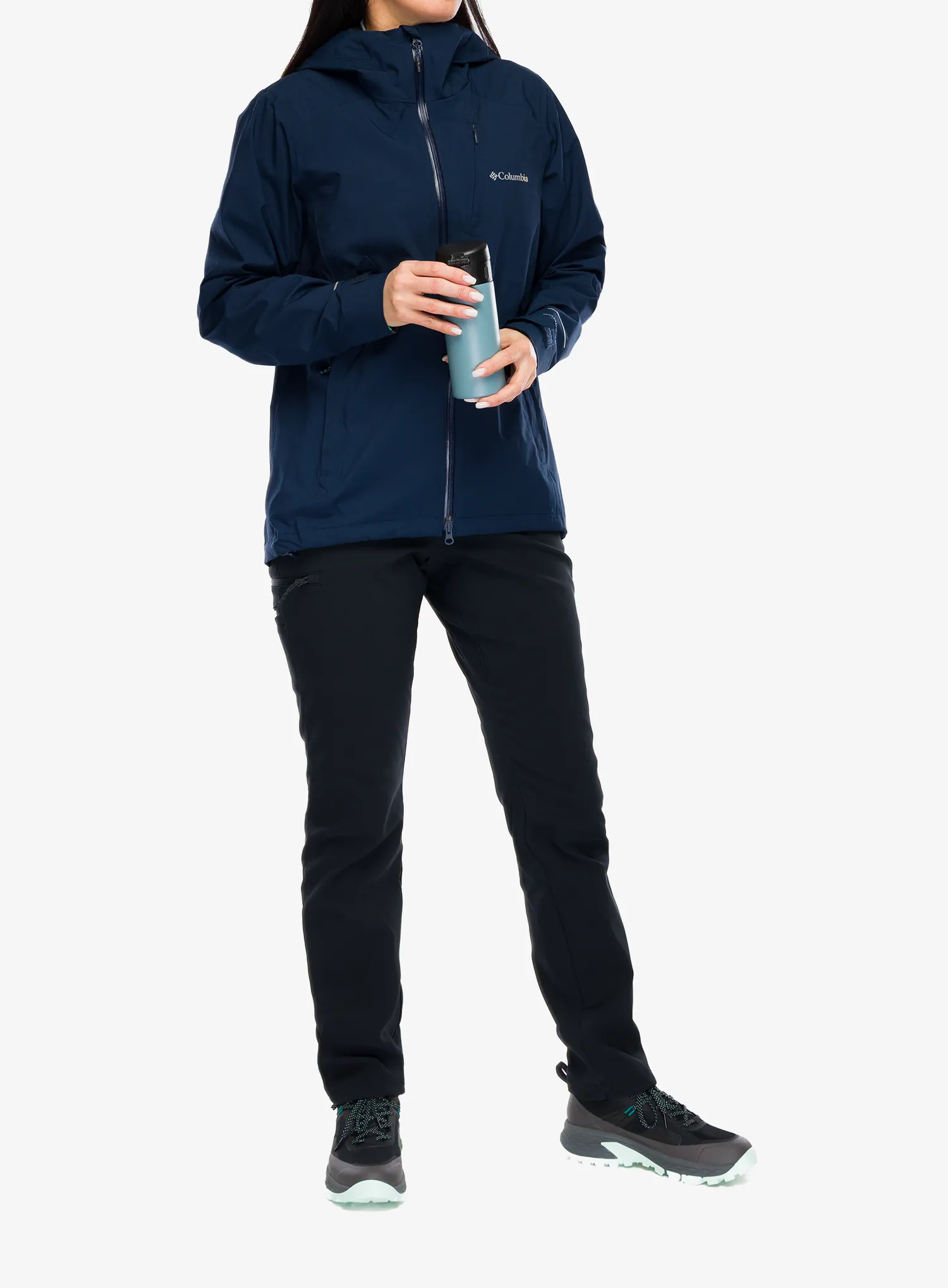 Columbia Trailborne 2.5L Shell Női esőkabát - collegiate navy