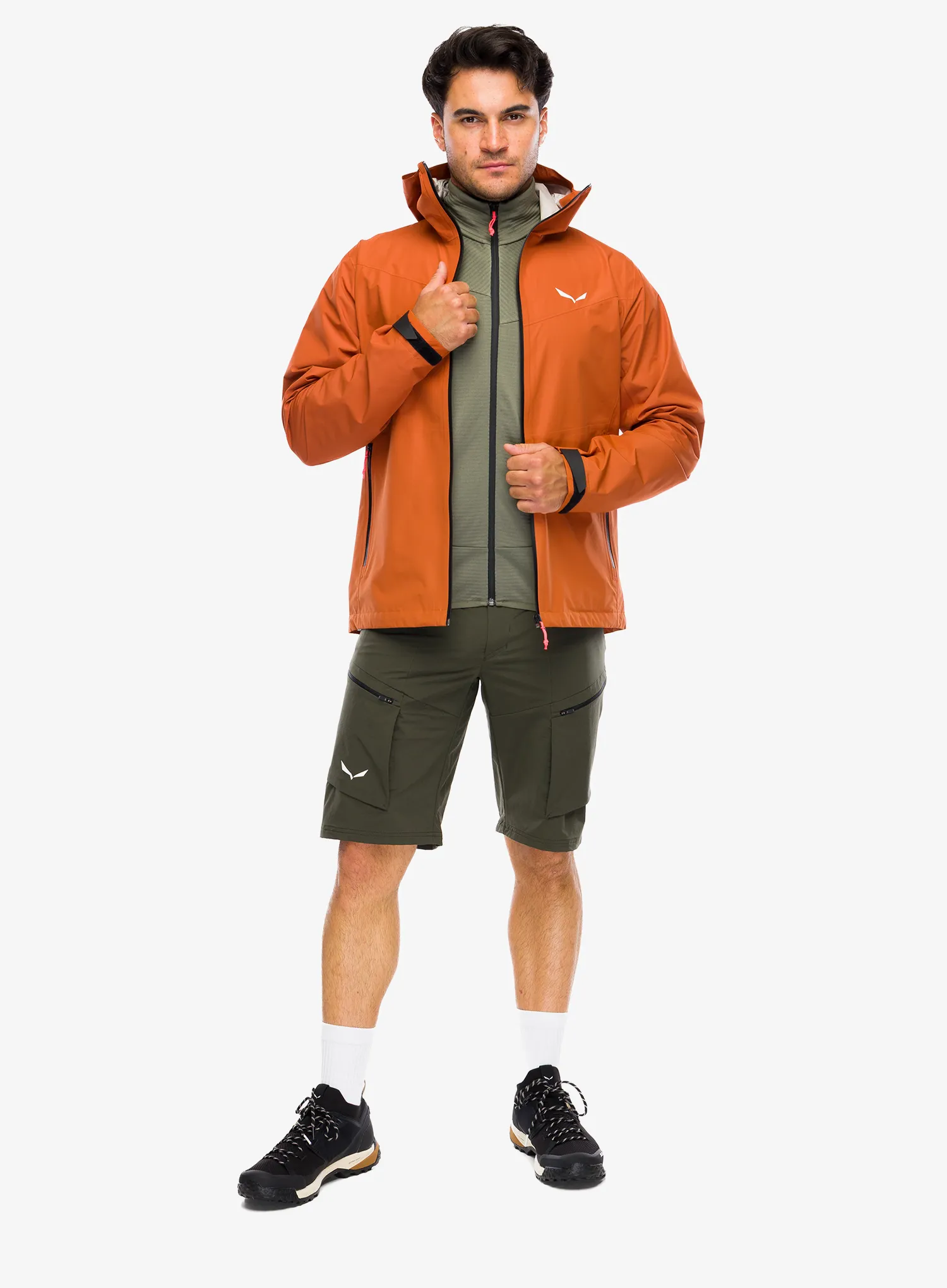Salewa Puez Aqua 4 Powertex 2,5L Jacket Esőkabát - bombay brown