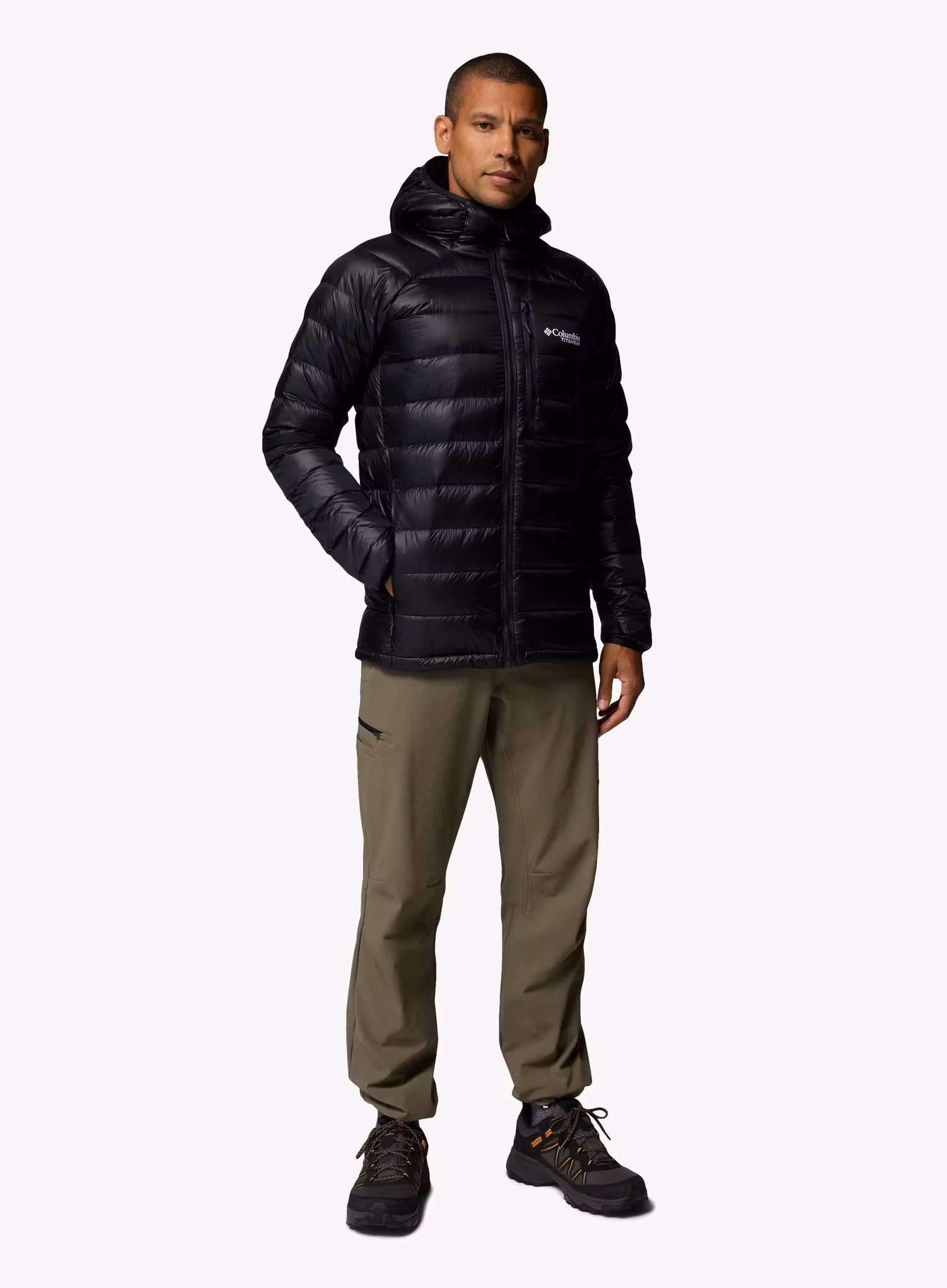 Columbia Arctic Crest Down Hooded Jacket Pehelykabát - black