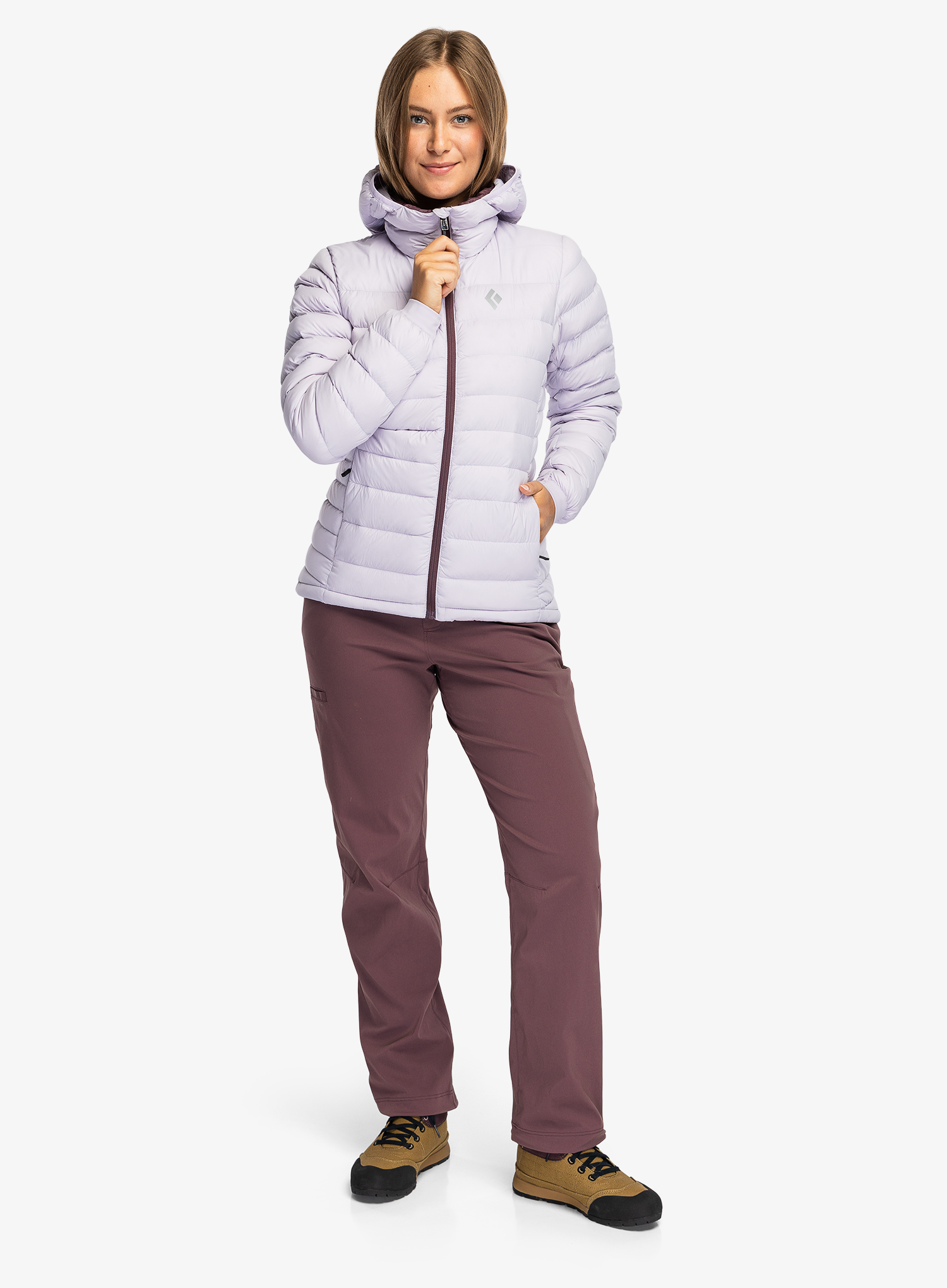 Black Diamond Access Down 2.0 Hoody Női pehelykabát - soft lilac
