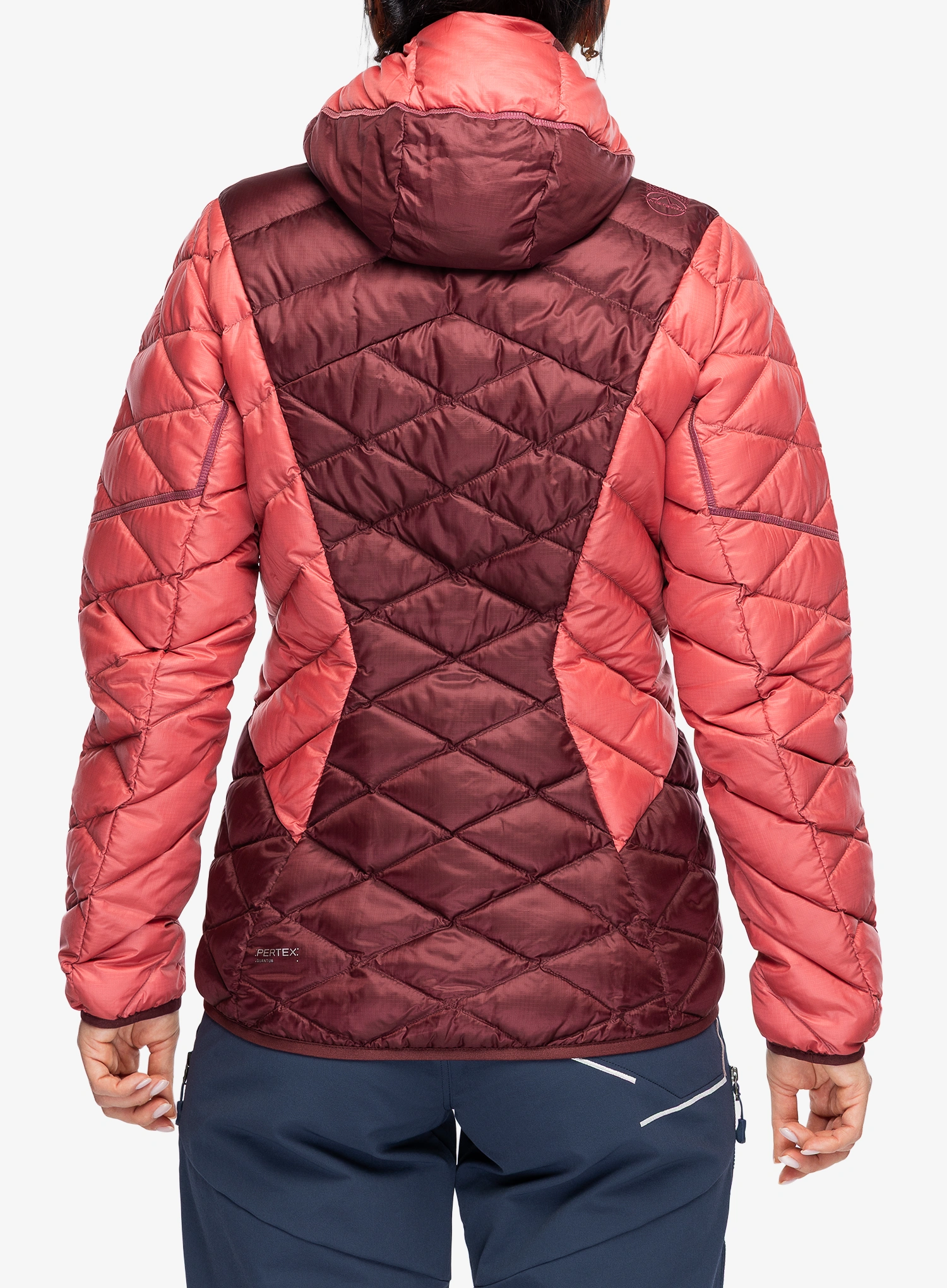 La Sportiva Pinnacle Down Jkt Női pehelykabát - redwood/rosebay