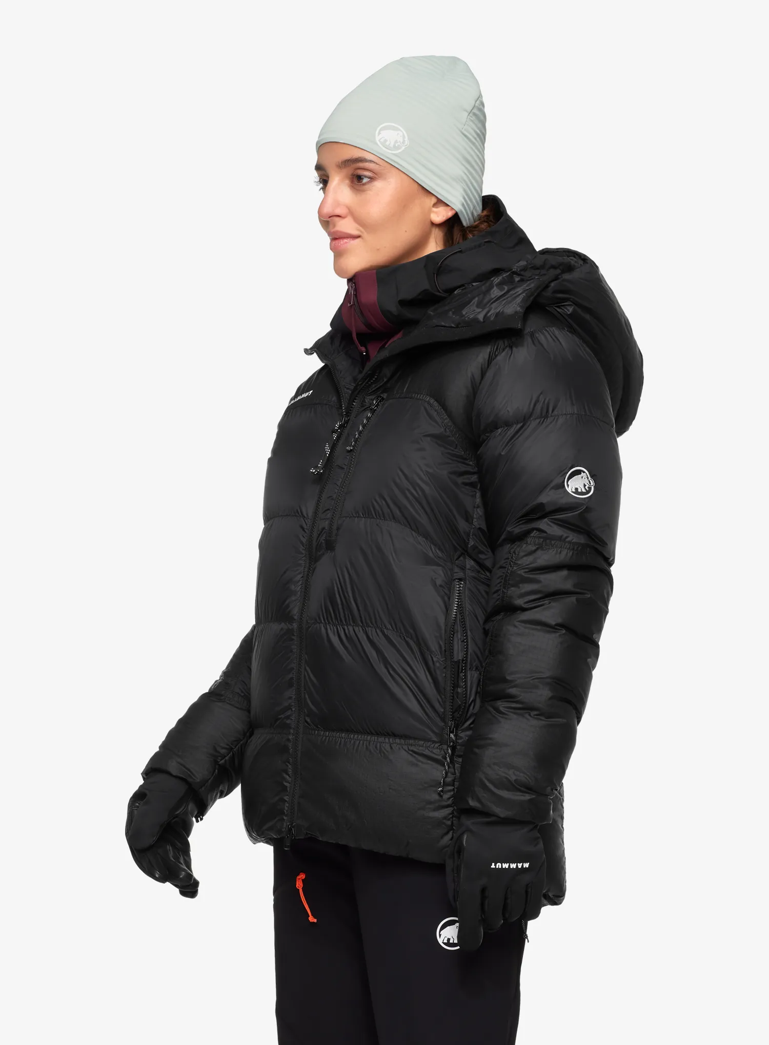Mammut Taiss Pro Belay IN Hooded Jacket Női pehelykabát - black/black