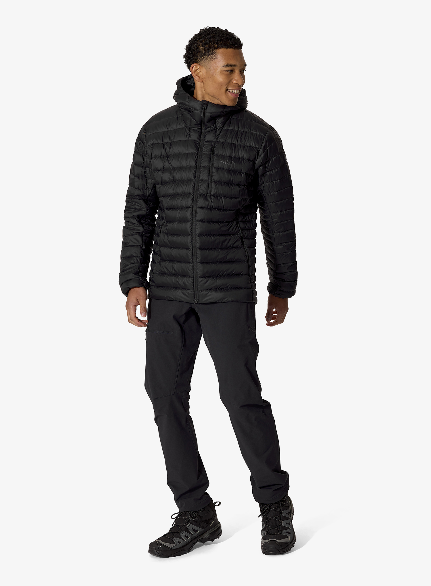 Rab Microlight Alpine Hoody Pehelykabát - black