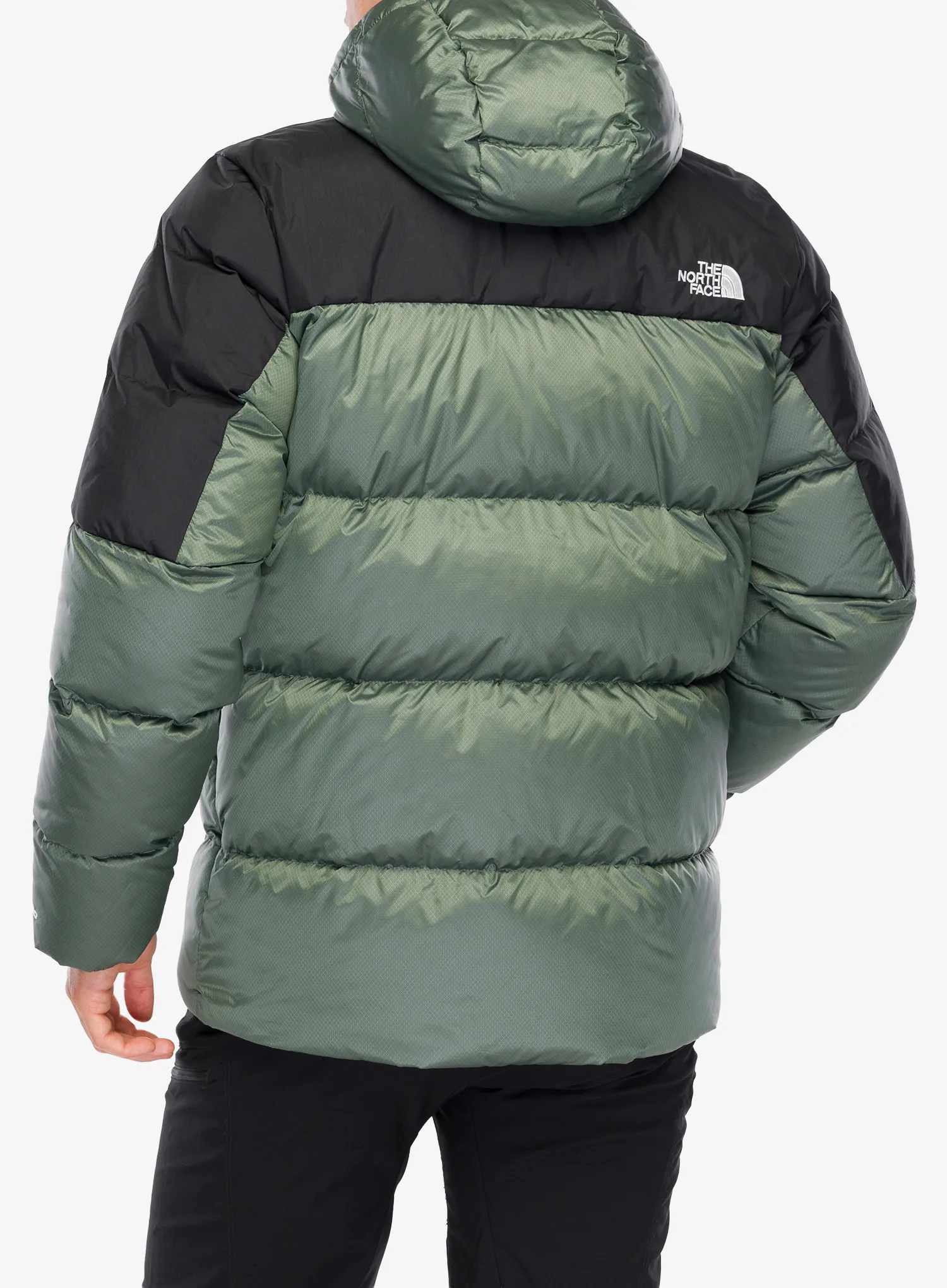 The North Face Diablo Down 2.0 Hoodie Pehelykabát - bark mist black heather
