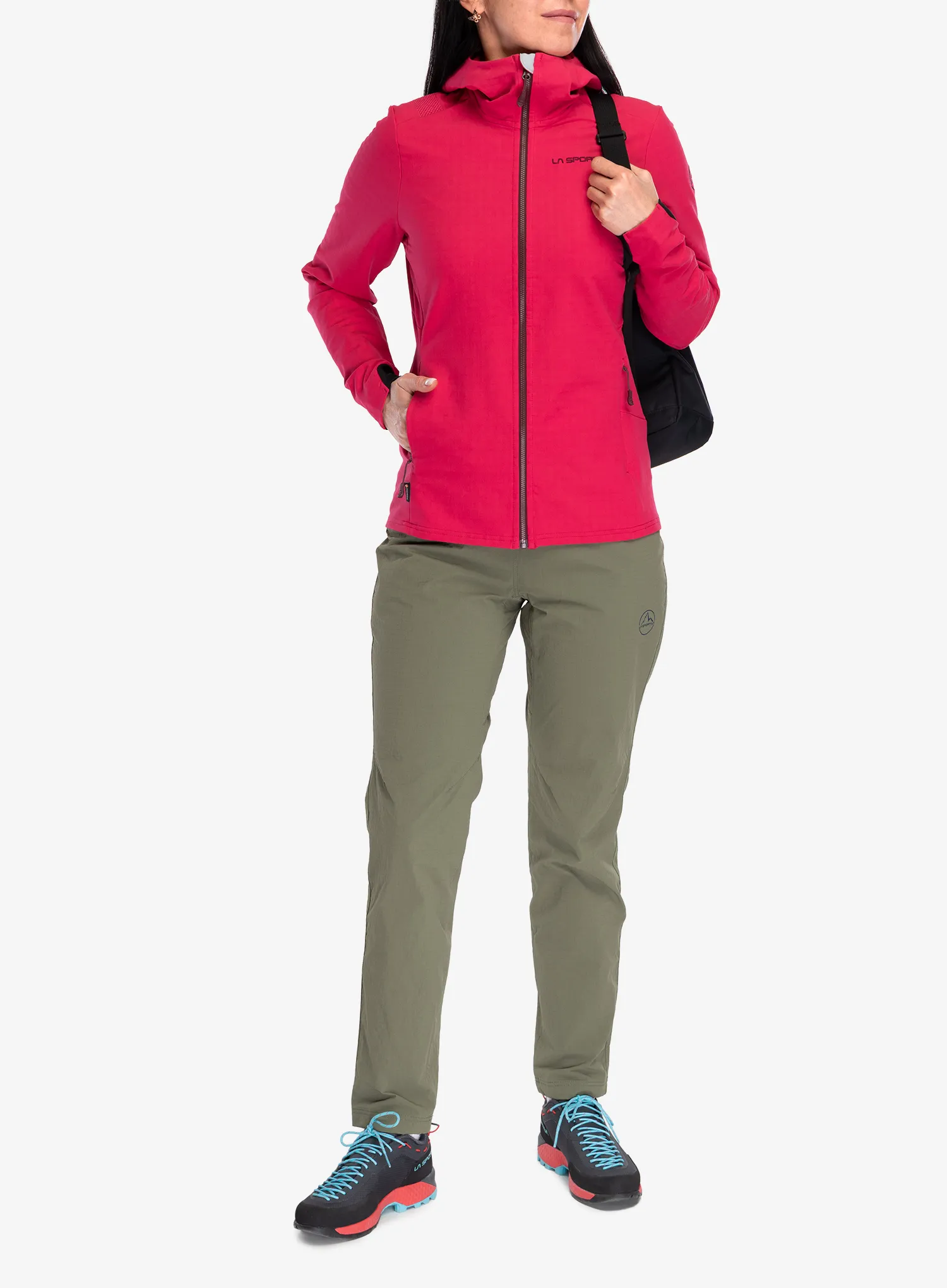 La Sportiva Descender Storm Jacket Női softshell-kabát - azalea/redwood