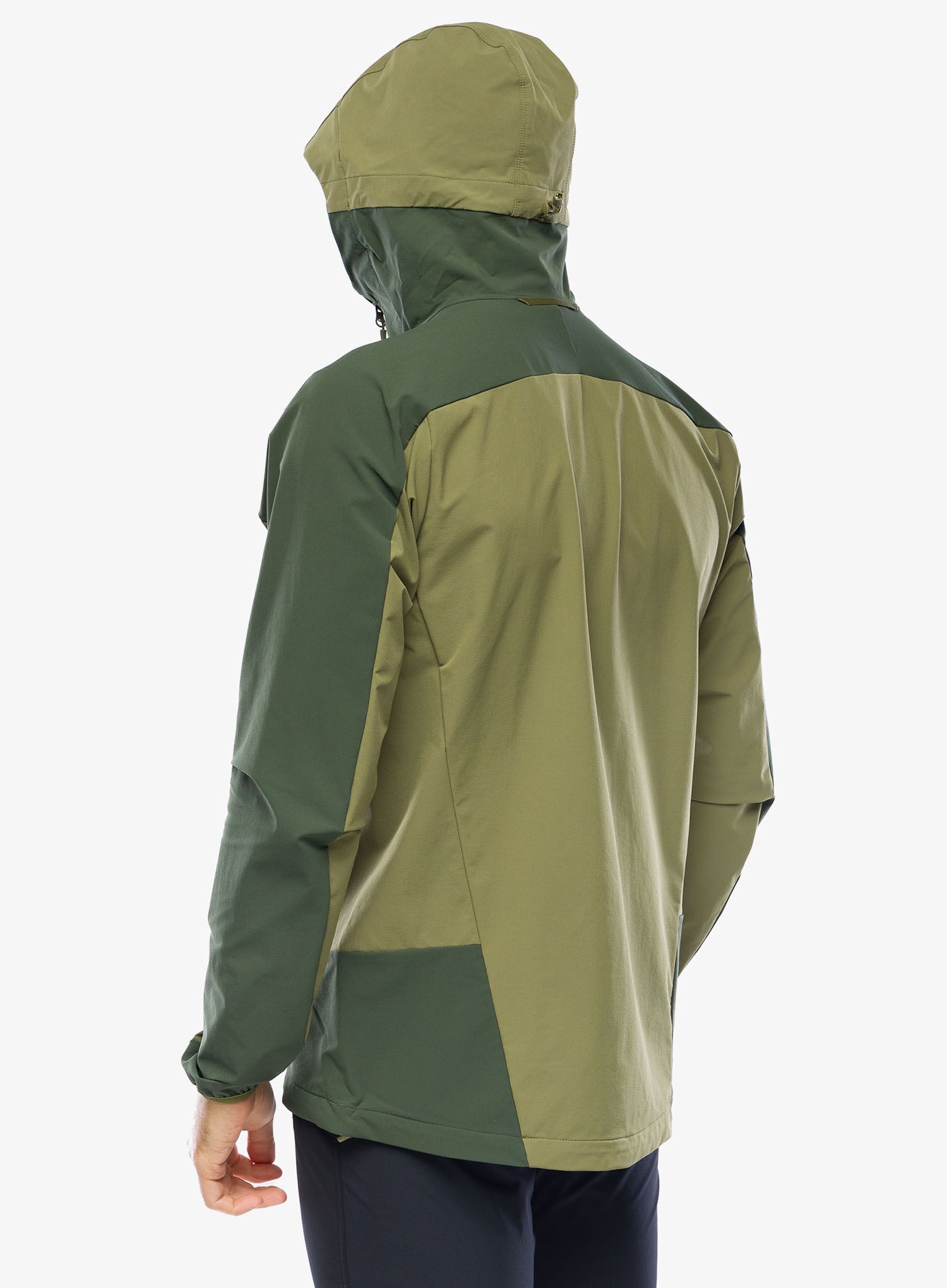 Haglofs Moran Softshell Hood Softshell kabát - olive green/seaweed green
