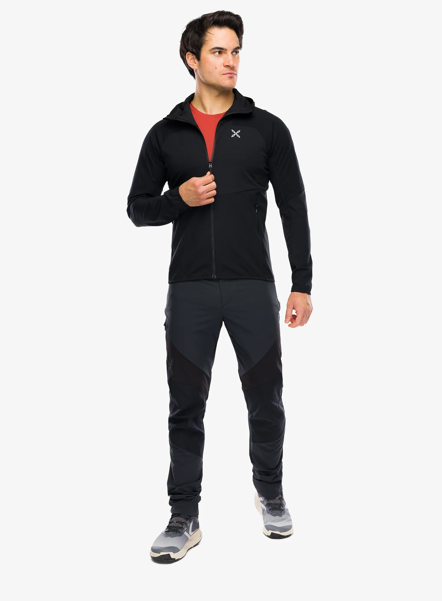 Montura Rise Hooded Jacket Softshell kabát - black