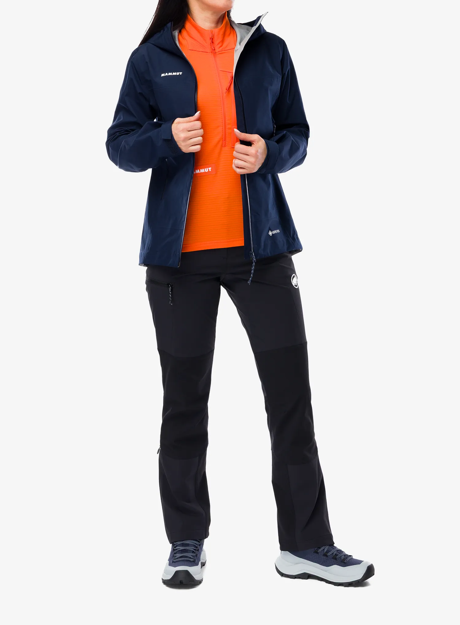 Mammut Crater Light HS Hooded Jacket Női esőkabát - marine