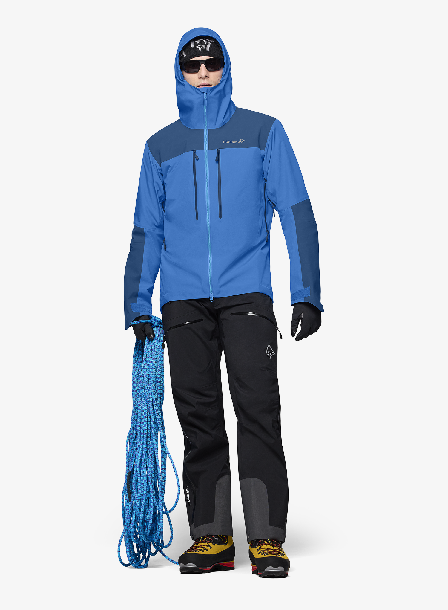 Norrona Trollveggen GORE-TEX Pro Light Jacket Esőkabát - brilliant blue/dark blue