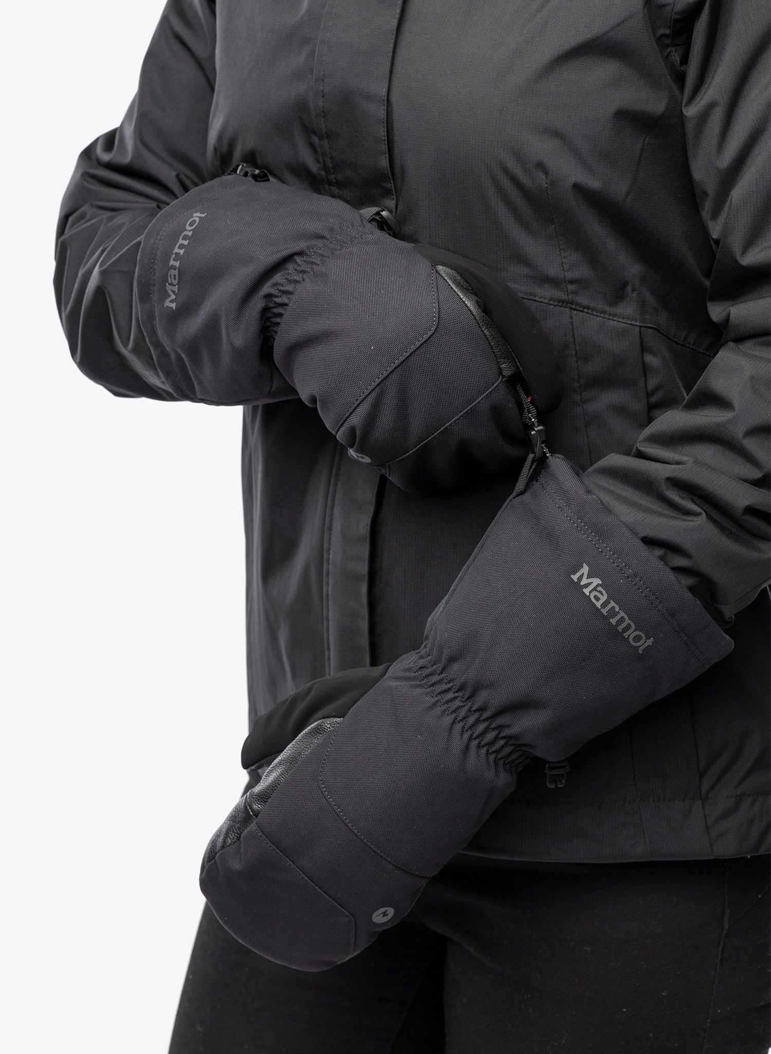 Marmot Warmest Mitt Egyujjas Női Kesztyű - black/black