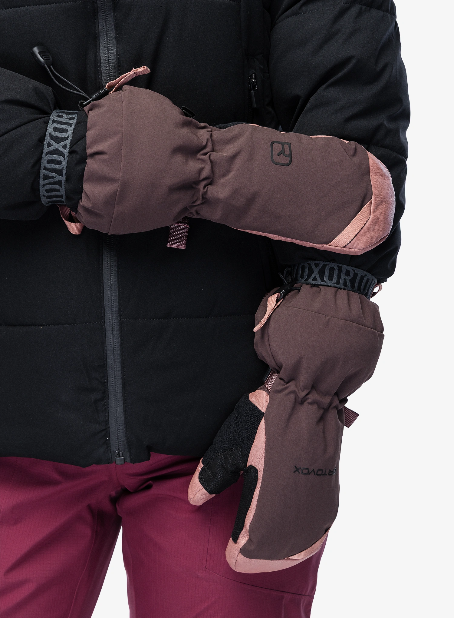 Ortovox Merino Freeride Mitten Egyujjas női kesztyű - dusk rose