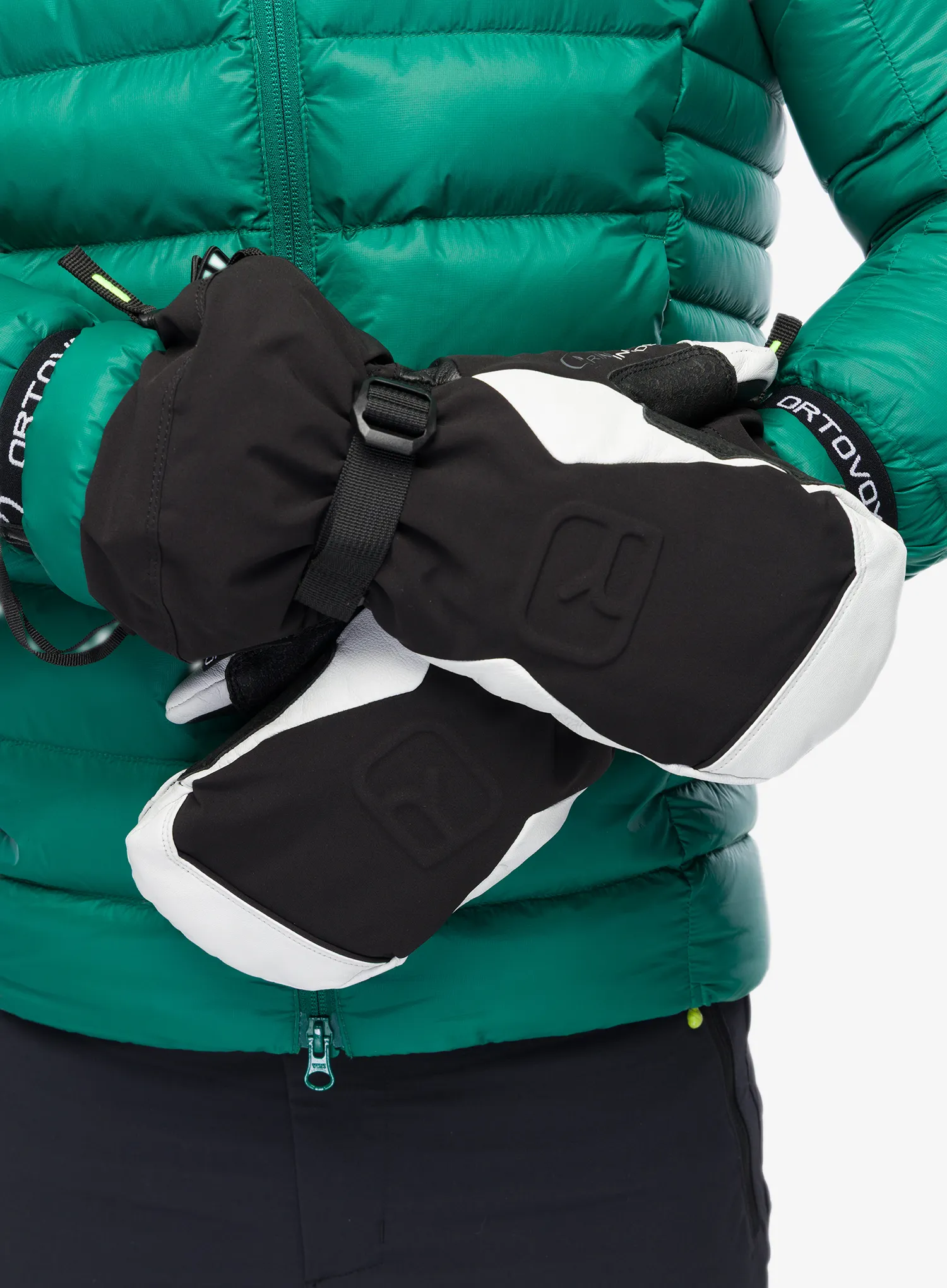 Ortovox Merino Freeride Mitten Egyujjas kesztyű - blk raven