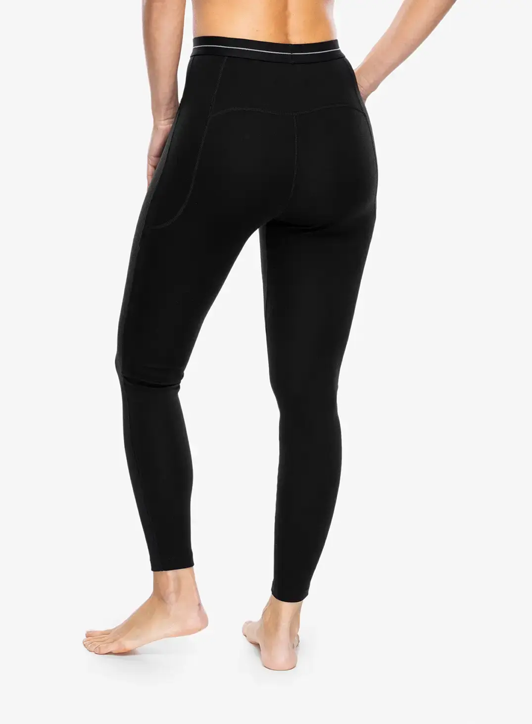 Icebreaker 300 Merino Fine Polar Leggings Termoaktív női hosszúszárú alsó - black