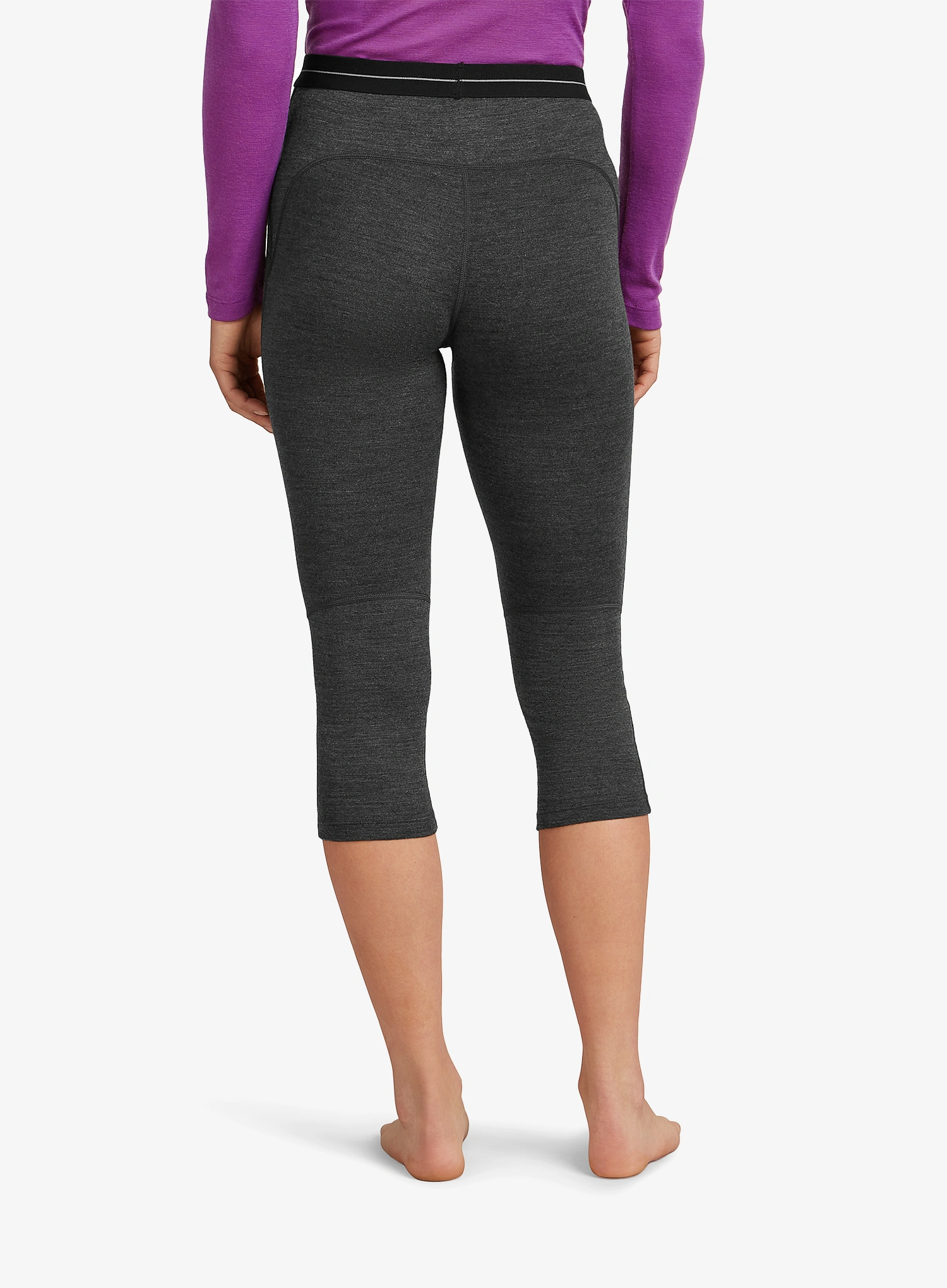 Icebreaker Merino 260 ZoneKnit 3/4 Leggings Termoaktív női hosszúszárú alsó - jet hthr