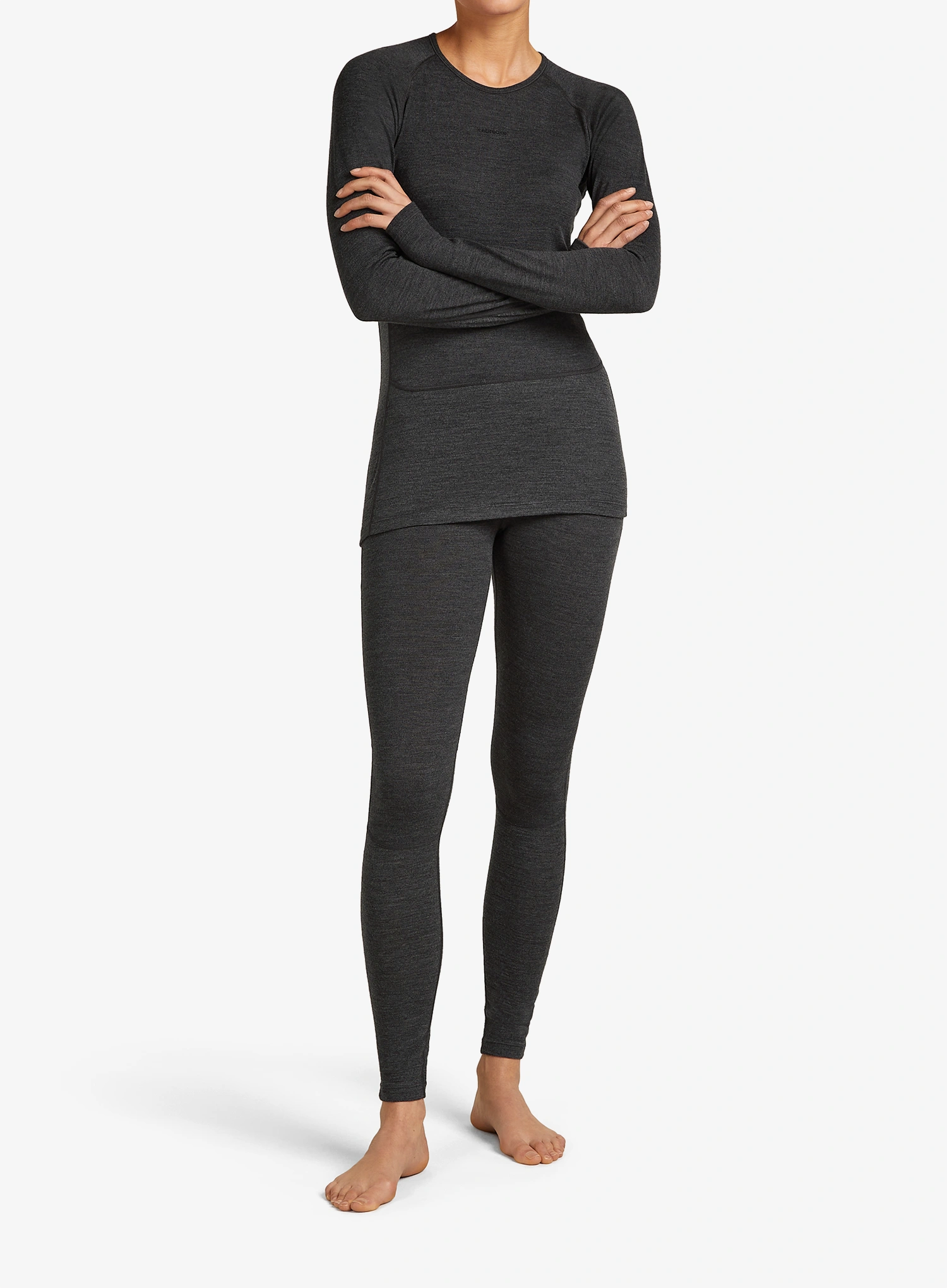 Icebreaker Merino 260 ZoneKnit Leggings Termoaktív női hosszúszárú alsó - jet hthr