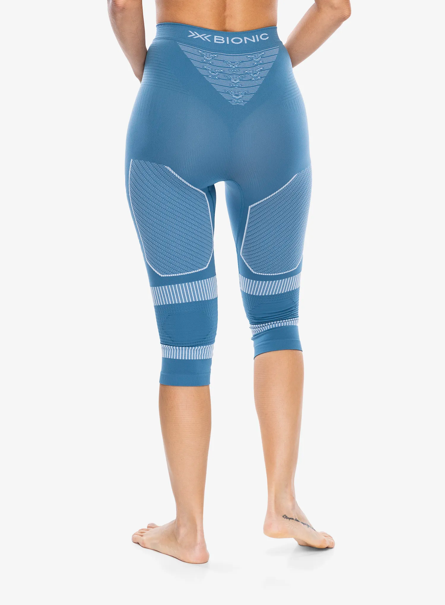 X-Bionic Energy Accumulator Light Pants 3/4 Termoaktív női hosszúszárú alsó - blue/arctic white