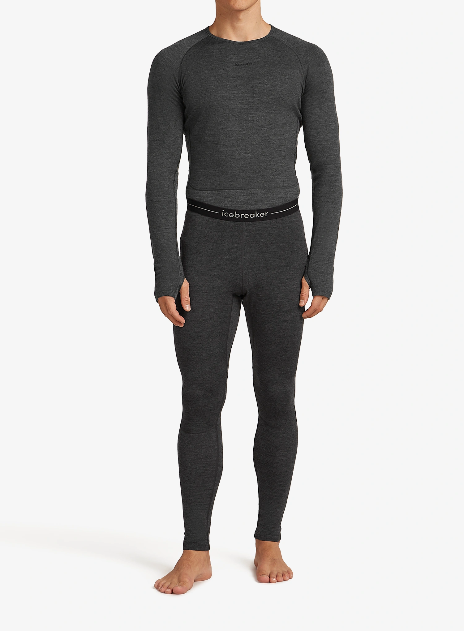 Icebreaker Merino 260 ZoneKnit Leggings Termoaktív hosszúszárú alsó - jet hthr