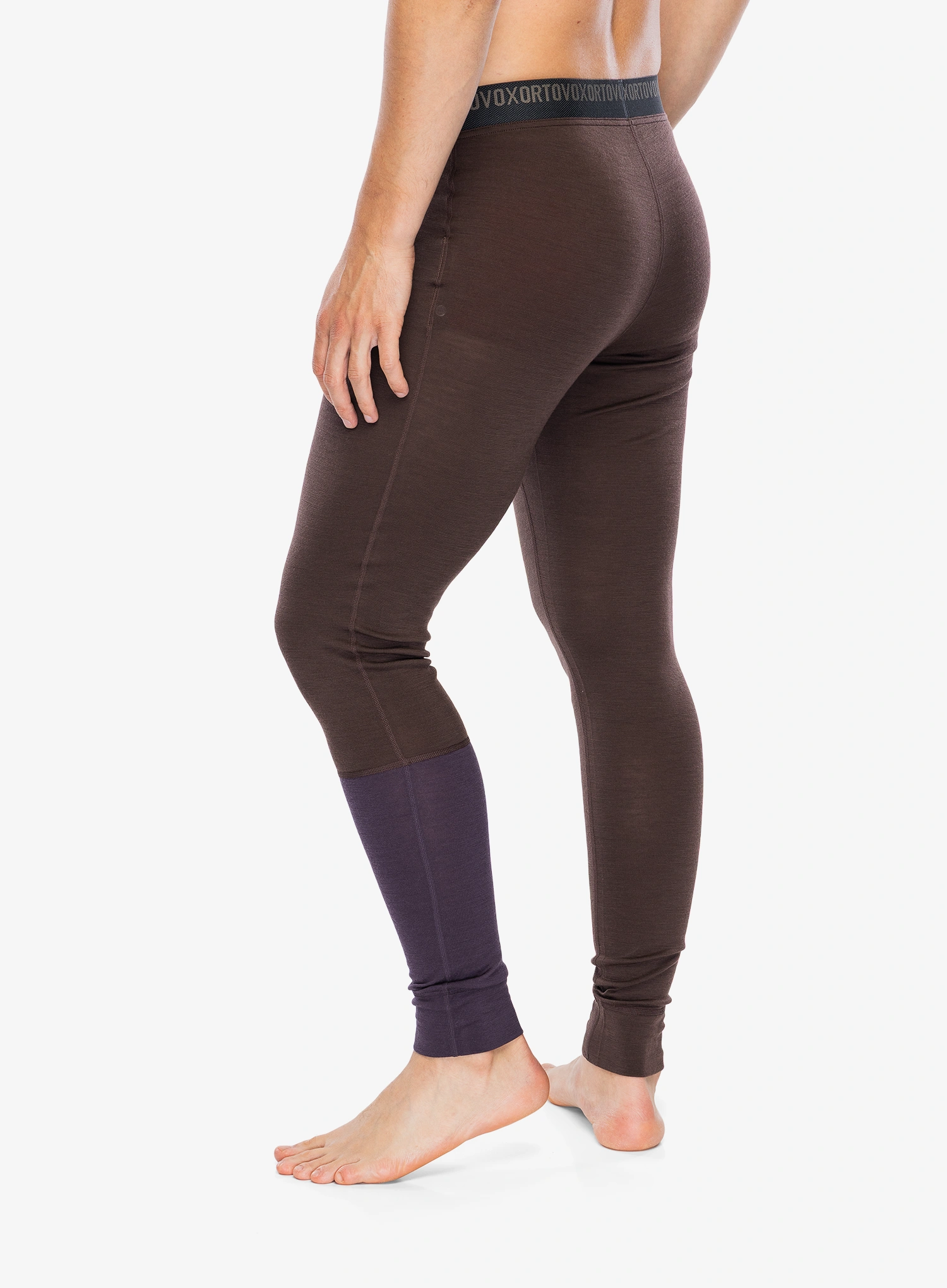 Ortovox 185 Rock N Wool Long Pants Termoaktív hosszúszárú alsó - dark chestnut