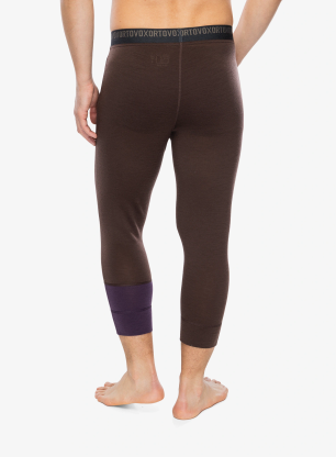Ortovox 185 Rock N Wool Short Pants Termoaktív hosszúszárú alsó - dark chestnut