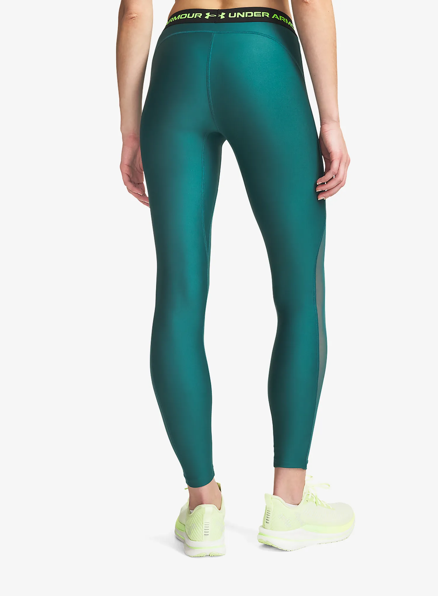 Under Armour Heatgear Mesh Legging Női edző leggings - rack green/hyper green