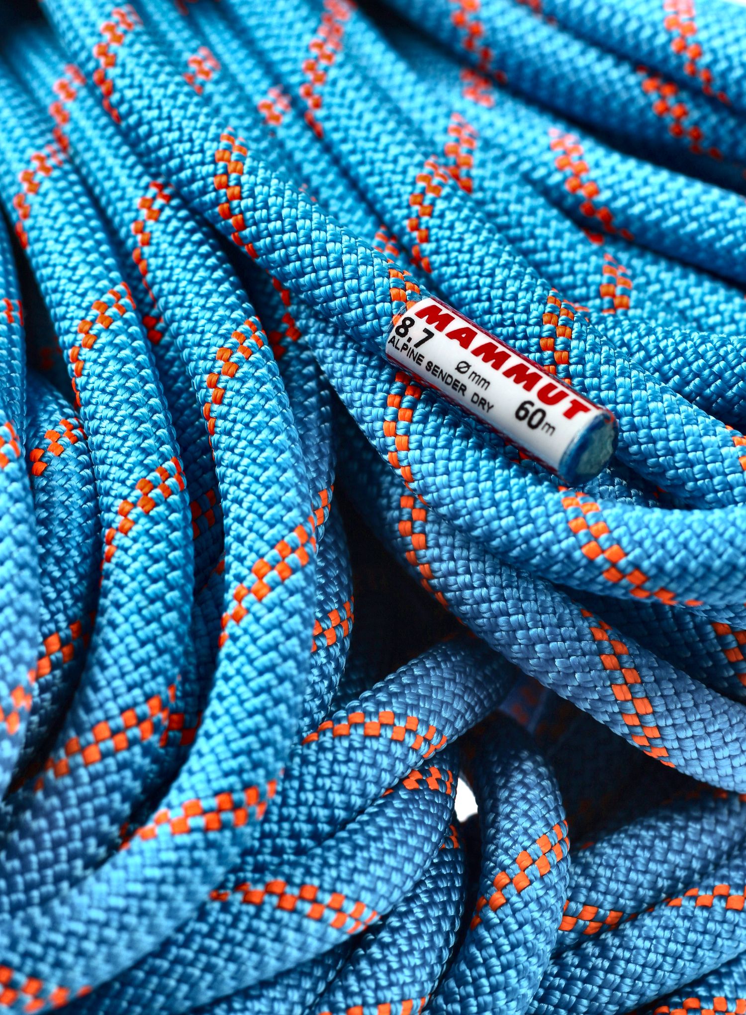 Mammut 8.7 Alpine Sender Dry Rope 60 m Dinamikus Kötél - ocean/vibrant orange