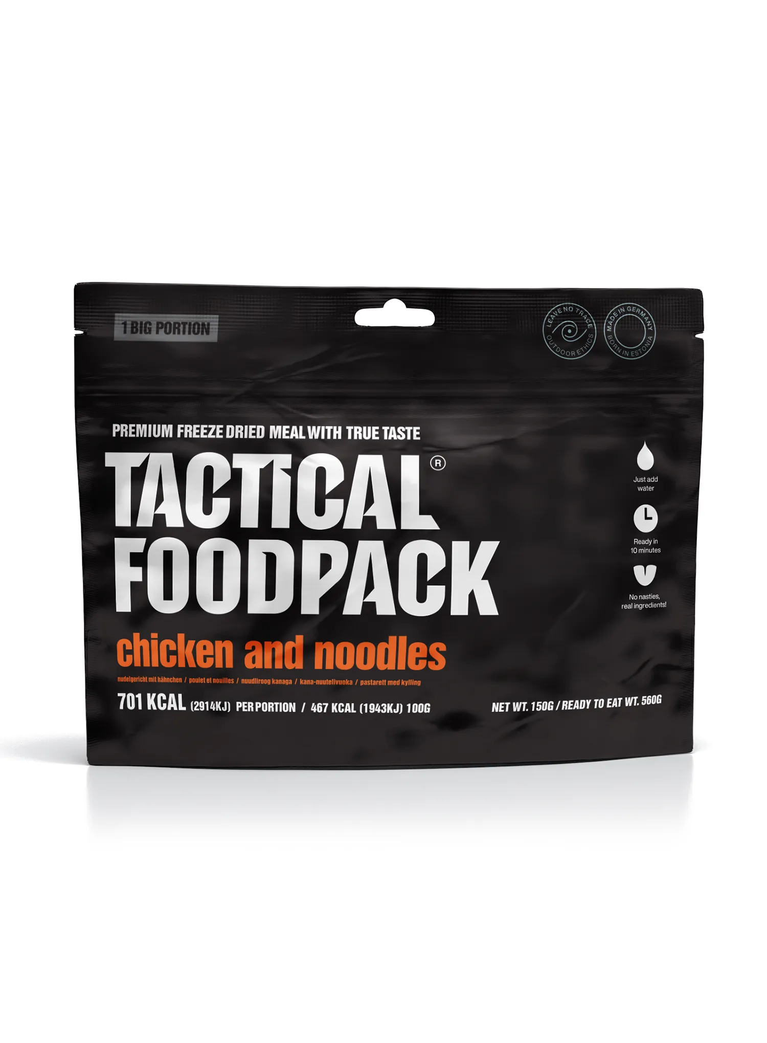 Tactical Foodpack liofilizált étel, csirkehús tésztával, 560 g