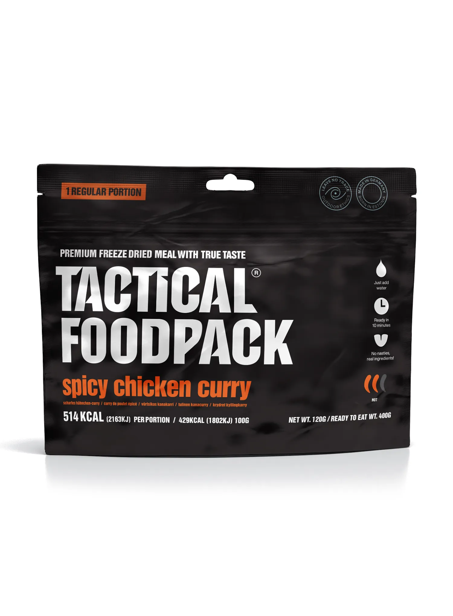 Tactical Foodpack Fűszeres csirke curry Liofilizált étel 400 g
