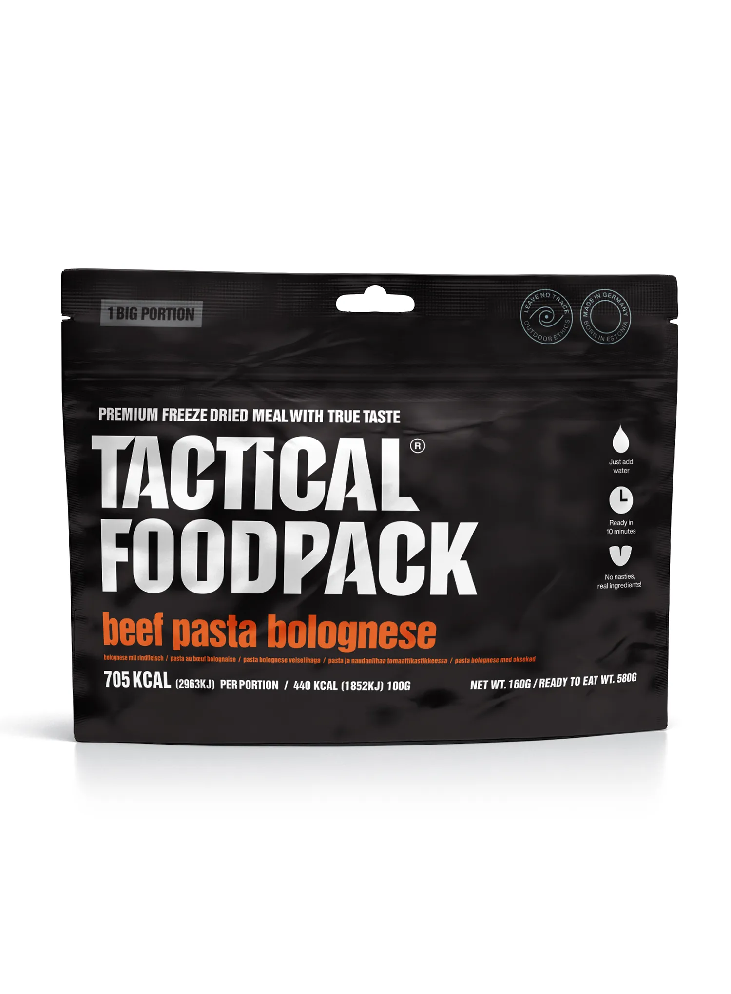 Tactical Foodpack liofilizált étel, bolognai spagetti marhahússal, 580 g
