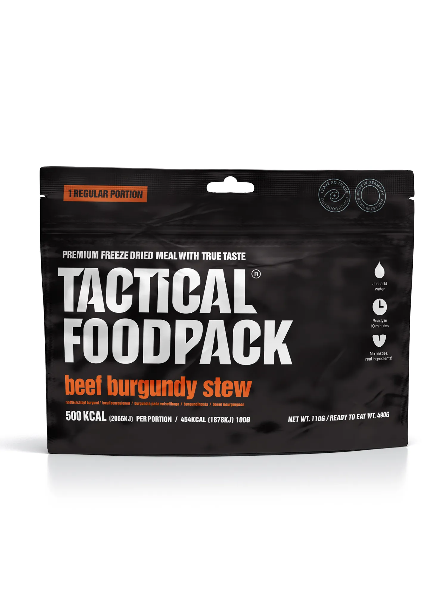 Tactical Foodpack Burgundi marhahús Liofilizált étel 490 g