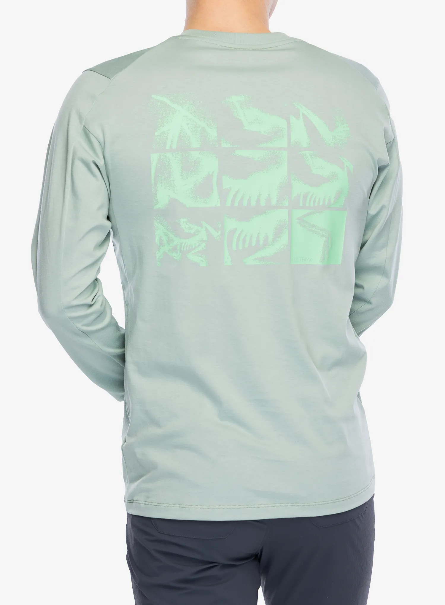 Arcteryx Kragg SL Cotton Bird Tile LS  Hosszúujjú - stone green/phosphorescent
