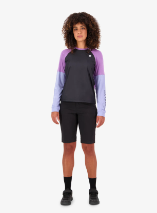 Mons Royale Tarn Merino Bike Wind Jersey Női hosszú ujjú póló - skyline/bloom/black