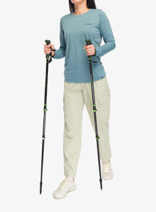 Patagonia L/S Cap Cool Daily Shirt Boardshort Logo Női hosszú ujjú póló - blue sage/l.blue sage x-dye