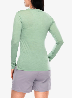 Sensor Merino Air Say Yes Tee LS Női hosszú ujjú póló - basil green
