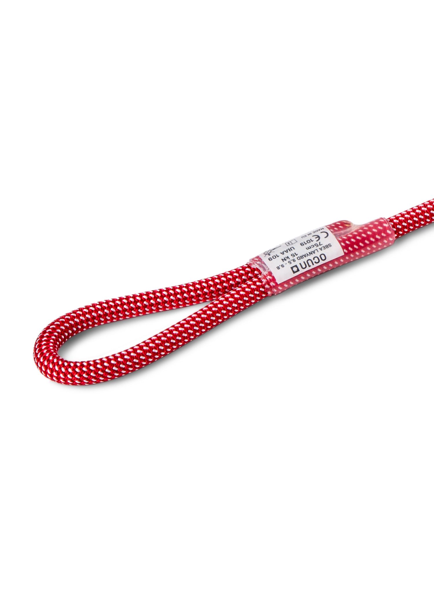 Ocun Sbea Lanyard 9,5 mm 75 cm Kantár - red/white