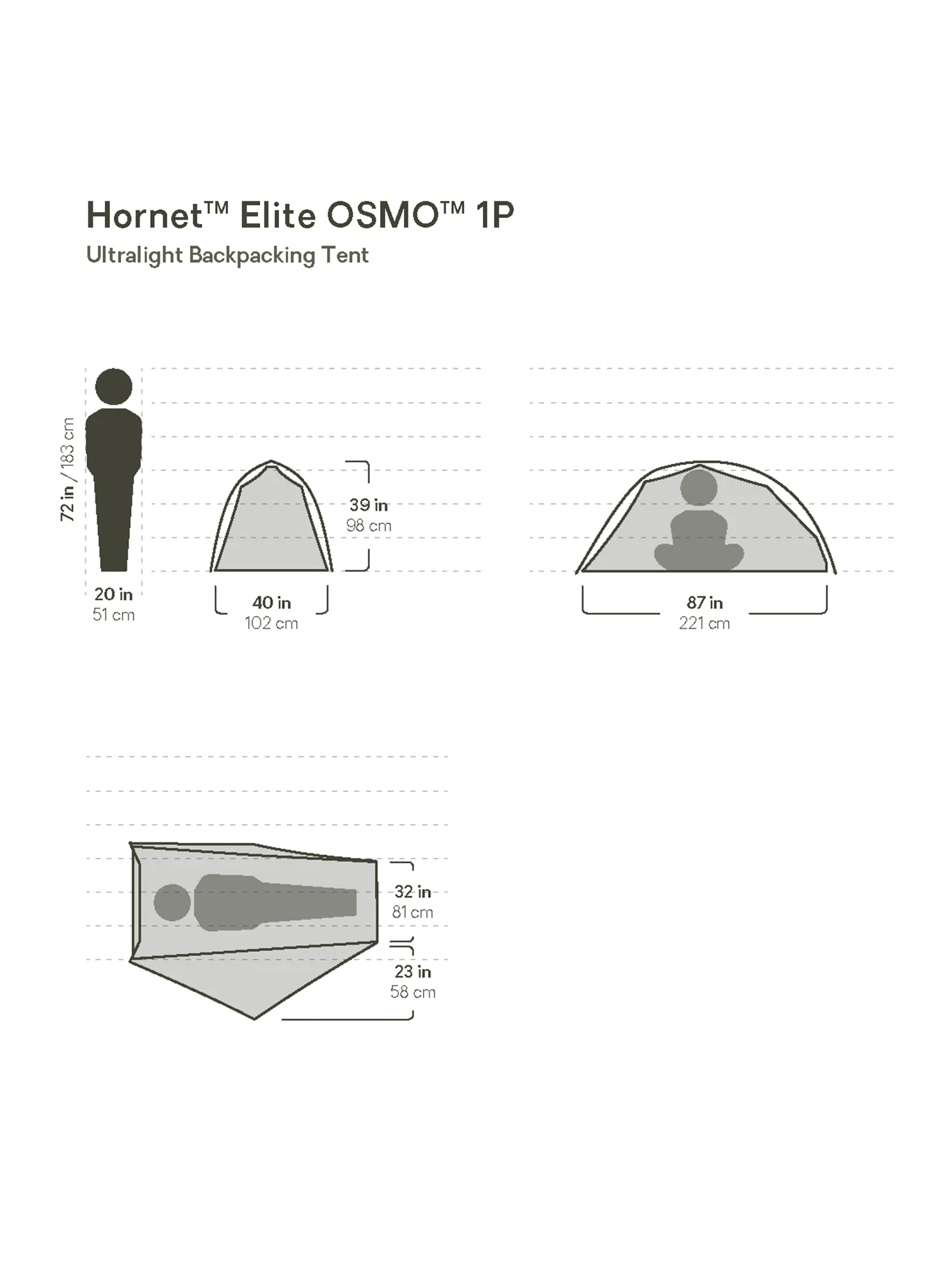 Nemo Hornet Elite OSMO 1P Egyszemélyes sátor