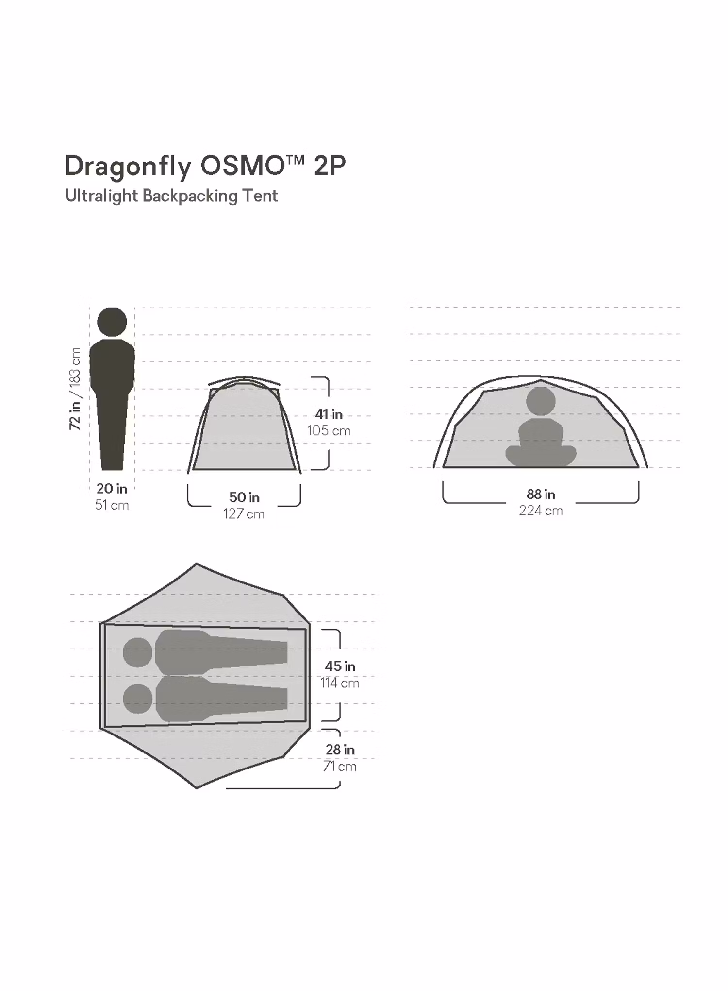 Nemo Dragonfly OSMO 2P Kétszemélyes Sátor