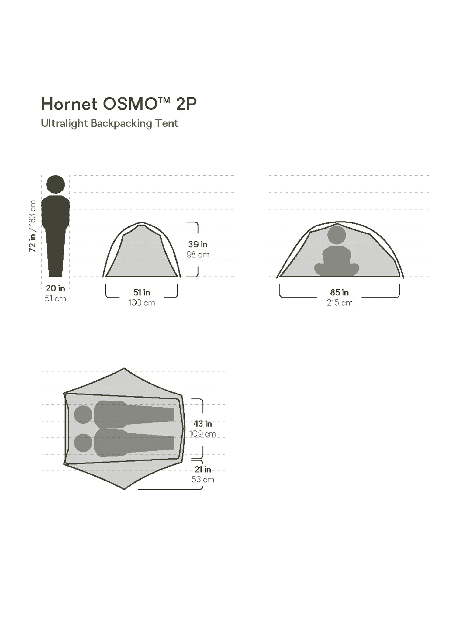 Nemo Hornet OSMO 2P Kétszemélyes sátor - goodnight gray