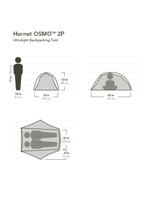 Nemo Hornet OSMO 2P Kétszemélyes sátor - goodnight gray