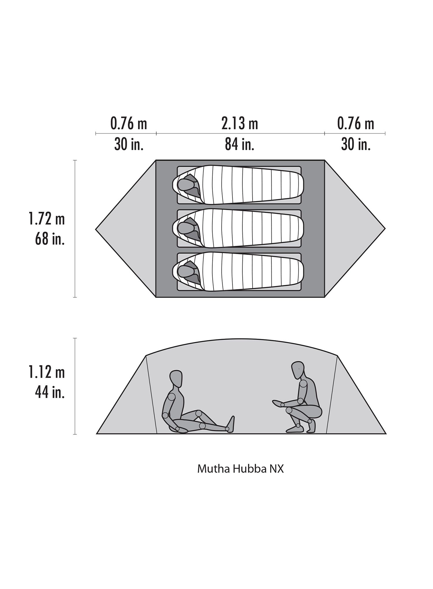 MSR Mutha Hubba NX Háromszemélyes Sátor - green